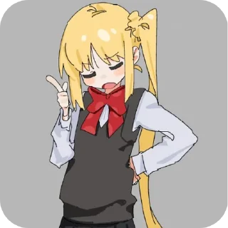 Телеграм стикер 👆 Akita The Bocchi