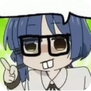 Телеграм стикер 🤓 Akita The Bocchi