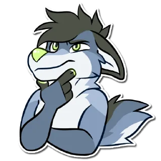 Telegram sticker 🤔 Dusk the dog