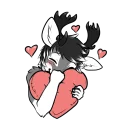 Telegram sticker ❤ Rude Deer