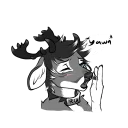 Telegram sticker 💤 Rude Deer