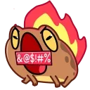 Telegram stiker 🤬 Disgruntled Toad