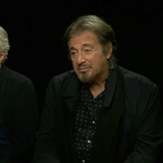 Телеграм стикер 🌑 Robert De Niro & Al Pacino | @fiftyshadesfreed