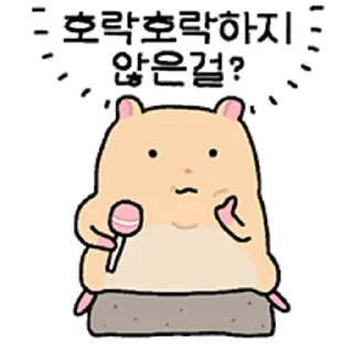 Telegram sticker 😀 다소 거친 햄스터