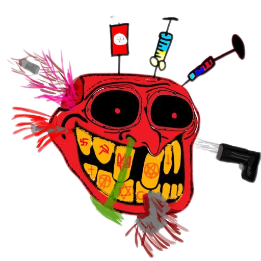 Telegram sticker 🥽 Тролфэйс ☠️@fonatronaldo
