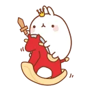 Телеграм стикер 👑 Molang