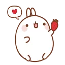 Телеграм стикер ❤ Molang
