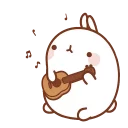 Телеграм стикер 🎵 Molang