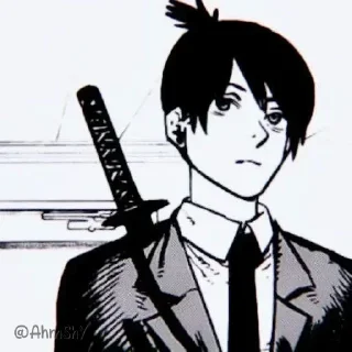 Telegram sticker 😐 - ᗷY @ahMshY 𓉮 . Aki Hayakawa (Manga)