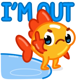 Telegram sticker 🚶‍♂️ Gold Fish
