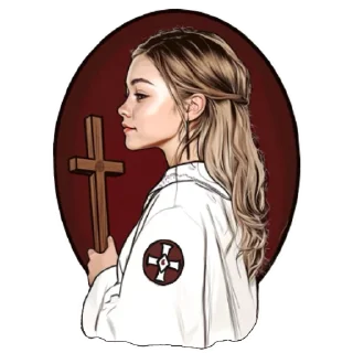 Telegram sticker ✝️ KKK Girl @dixiediary