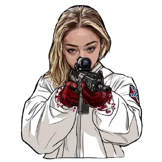 Telegram sticker 🔫 KKK Girl @dixiediary