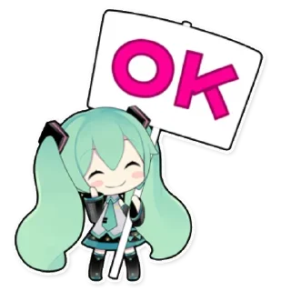 Telegram sticker ✨ Hatsune miku [@Otakuzdream]
