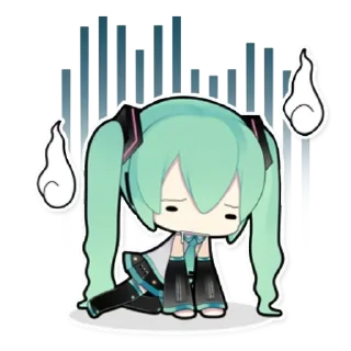 Telegram sticker ✨ Hatsune miku [@Otakuzdream]