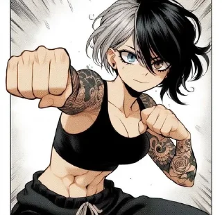 Telegram sticker 👊 🐼DARKWHITE ( Encre céleste ) :: @fStikBot