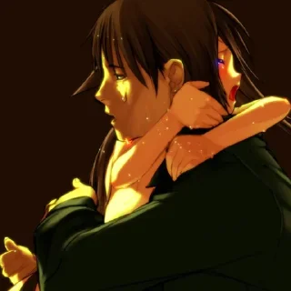 Телеграм стикер 😢 saya no uta