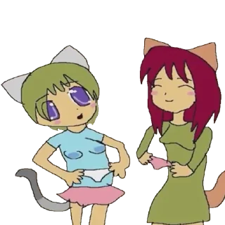 Telegram sticker 😏 Nyan ~ Neko Sugar Girls