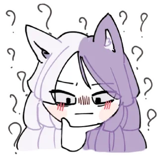 Telegram sticker 💜 Котик Сигма