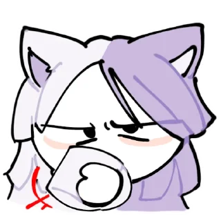 Telegram sticker 💜 Котик Сигма