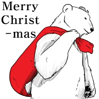 Sticker 😊 Polar bear and Christmas (Merry Christmas 聖誕節快樂) @kal_pc