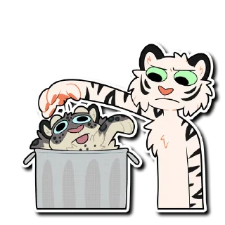 Video sticker 🗑 White Tiger 2
