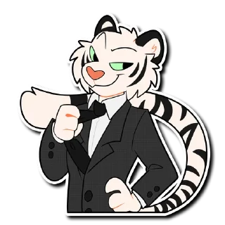 Video sticker 👔 White Tiger 2