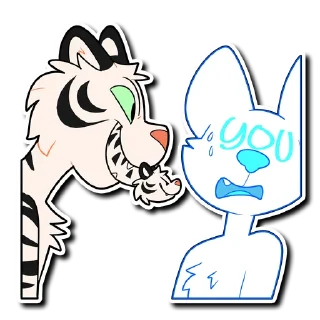 Sticker 😱 White Tiger 2