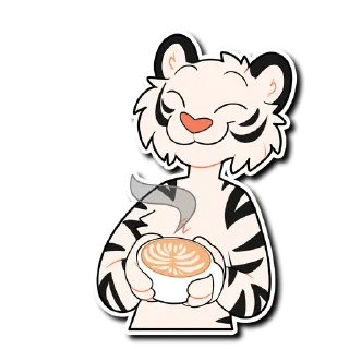 Telegram stiker ☕️ White Tiger 2