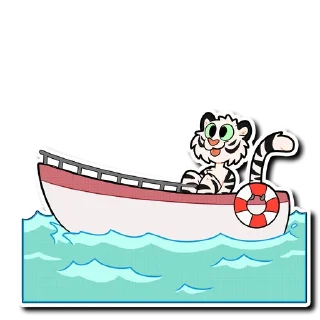 Telegram stiker 🚤 White Tiger 2