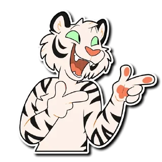 Telegram stiker 👉 White Tiger 2