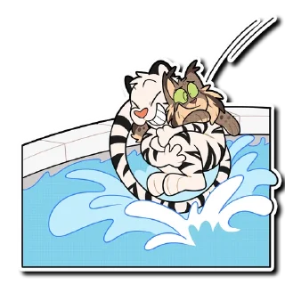 Video sticker 🏊‍♂️ White Tiger 2