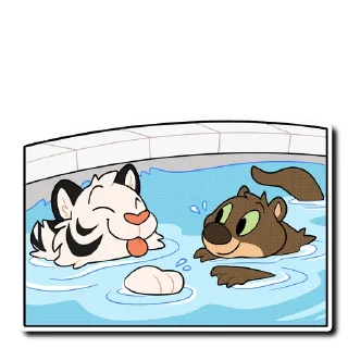 Video sticker 💧 White Tiger 2