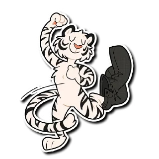 Телеграм стикер 👖 White Tiger 2