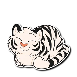 Telegram sticker 🍞 White Tiger 2