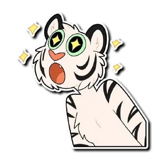 Telegram sticker 🤩 White Tiger 2
