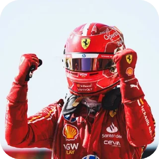 Телеграм стикер 🥳 Charles, Charles, Charles Leclerc