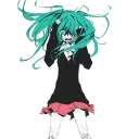 Телеграм стикер 😫 Hatsune Miku @Nekosticker