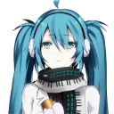 Телеграм стикер 🙁 Hatsune Miku @Nekosticker
