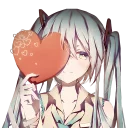 Телеграм стикер ❤️ Hatsune Miku @Nekosticker