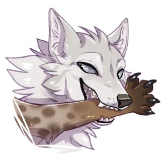 Sticker 😬 Suff Tundra Wolf @stickerowo