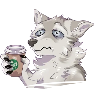Telegram sticker 😨 Suff Tundra Wolf @stickerowo