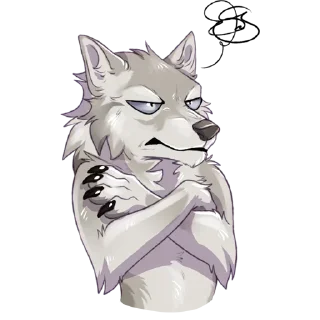 Telegram sticker 😕 Suff Tundra Wolf @stickerowo