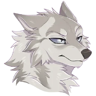 Telegram sticker 😑 Suff Tundra Wolf @stickerowo