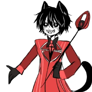 Telegram sticker 🙂 Demon cat @fleksmii
