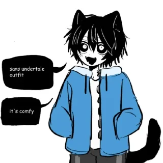 Telegram sticker 🙂 Demon cat @fleksmii