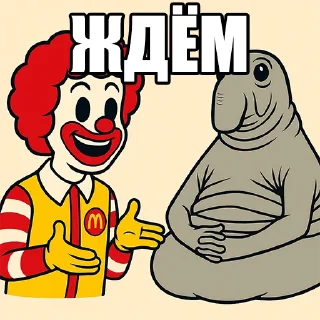 Telegram sticker 🤡 РОННИ МАКАРОНИ @trtrtrtrtrtrtrtrttttre