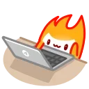 Telegram sticker 💻 Little Flame