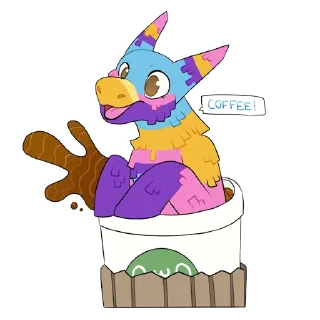 Telegram sticker ☕️ Paperleggies