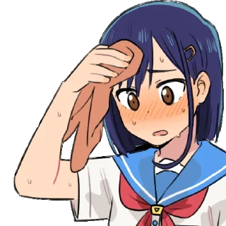 Telegram stiker 💦 Reaction images of anime grills