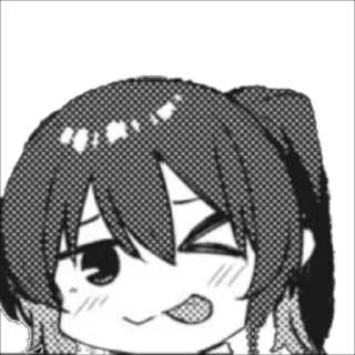 Telegram stiker 😜 Reaction images of anime grills
